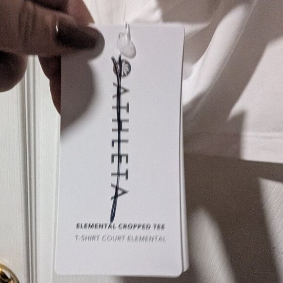 Athleta | Elemental Cropped Tee In White - Picture 6 of 14